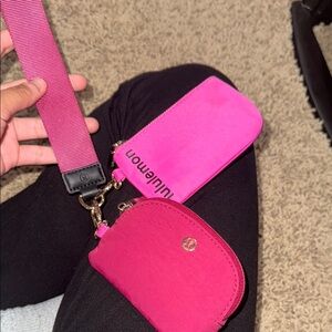 Lululemon Sonic Pink Dual Wristlet
